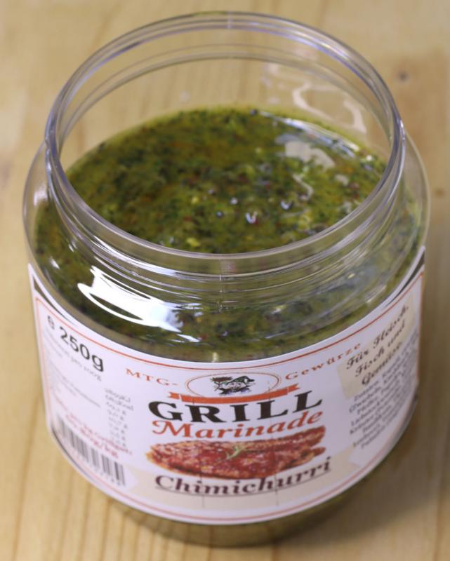 Marinade Chimichurri kaufen ✓ Würzige Grillmarinade mit Petersilie, Oregano, Knoblauch und Chili. Ideal für Fleisch, Geflügel und Gemüse.